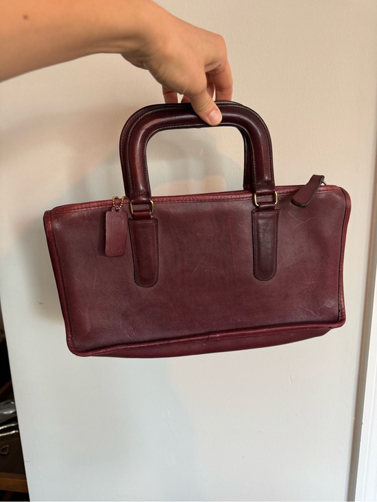 Coach Handbags - Rare Vintage 70’s Coach Burgundy Leather Top-Handle Satchel - Bonnie Cashin